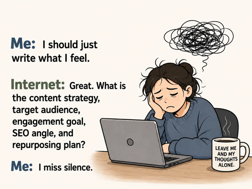 I should just write what I feel.